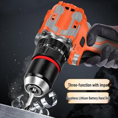 16.8V Brushless Lithium Hand Drill & Impact Driver - Rechargeable Electric Screwdriver