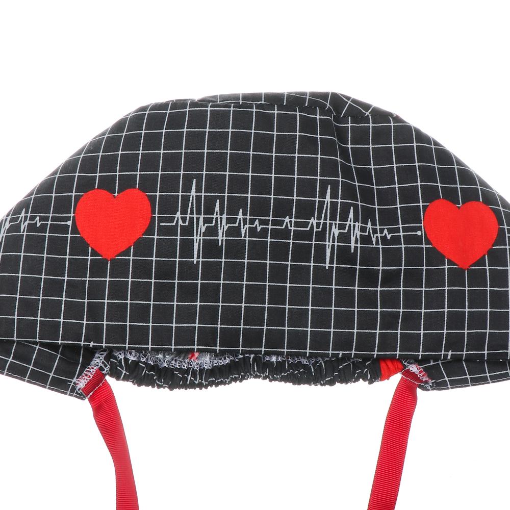 One Size Ponytail Holder Cotton Tie Back Hats Working Cap With Button Long Hair Cap Working Hat