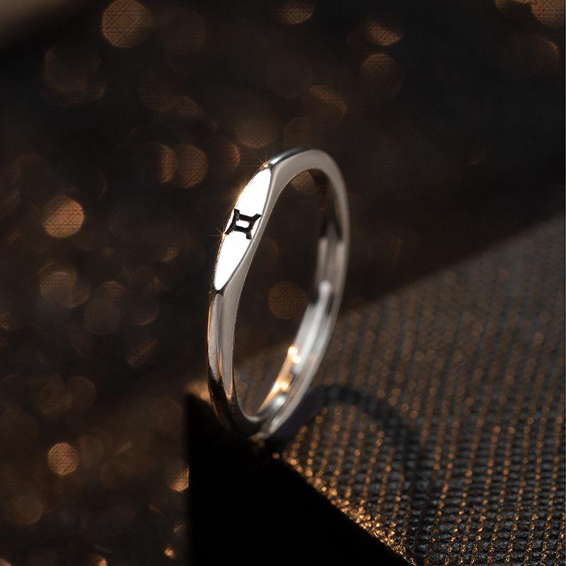 Bague Réglable en Argent S925 Arbre Banyan Constellation Scorpion pour Femme