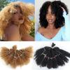 Sztuczne Kinky Kręcone Włosy 12 Calowe Wstępnie Syntetyczne Miękkie Elastyczne Skrętki Warkocze Kinky Twist Warkocze Szydełkowe Czarno-Złote Unisex Włosy