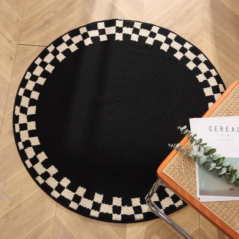 

Утолщенный круглый ковер для домашнего журнального столика, коврик для спальни, нескользящий коврик для ног, вращающееся кресло для учебы, подвесная корзина, компьютерный стул, коврик diameter 80cm