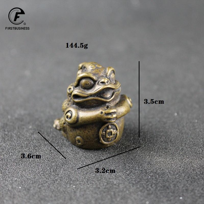 Copper Toad Coins Incense Burner Antique Brass Animal Figurines Incense Holder Base Tea Pet Desk Decoration Home Decor Ornament