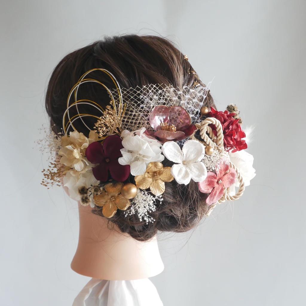 Lomeri Hair Dried Size L3 Available In 6 for and Ornament, Flowers, (Red), Colors, Coming-of-Age Ceremonies, Graduations, Weddings.