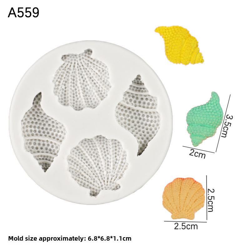 Seashell Conch Silicone Mold for Chocolate, Clay, and Cake Decorations