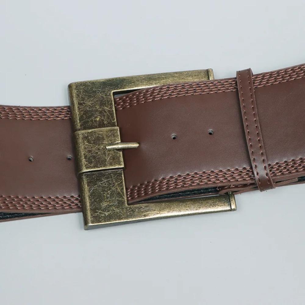 PU Leather Wide Waistband Vintage Grunge Sashes Fashion Women Belts  for Women