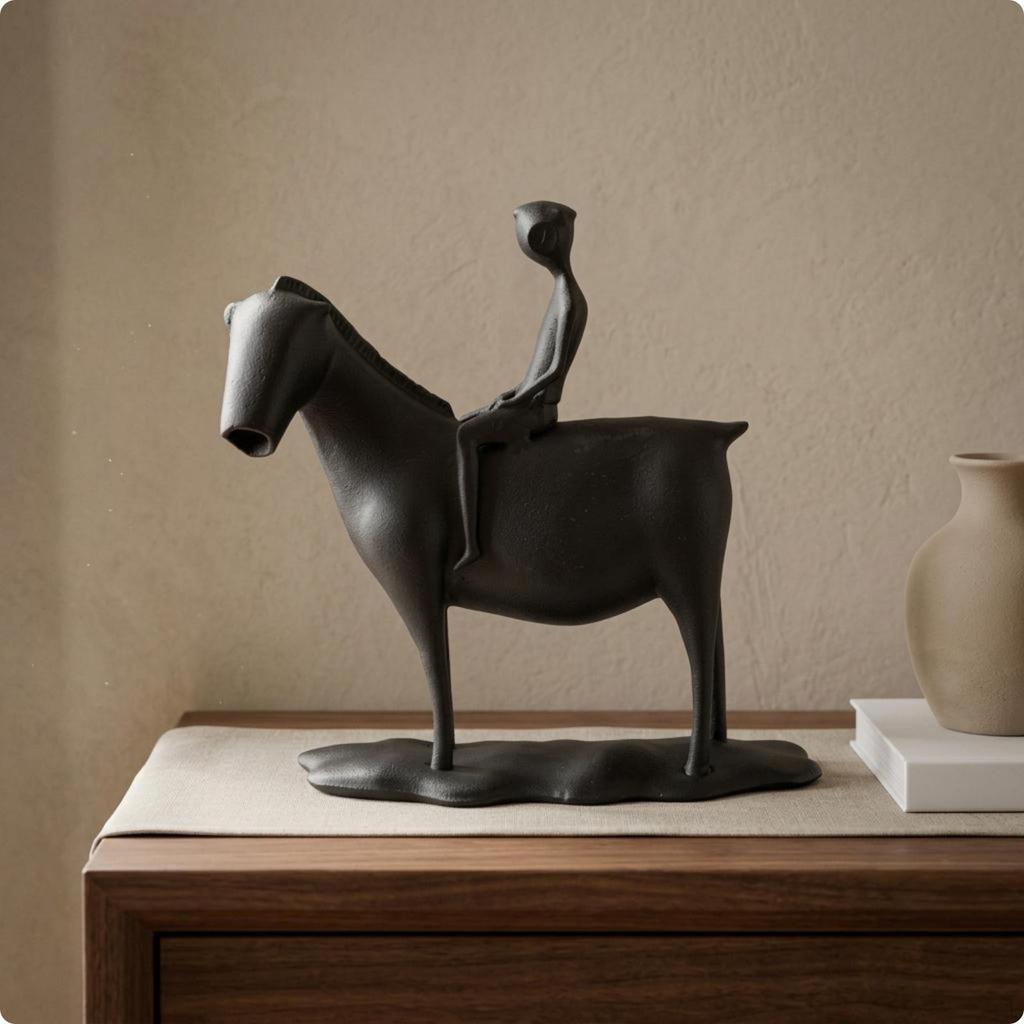 Equestrian Statue Minimalist Horse Sculpture Modern for Home Display, Living Room,
