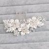 Headdress Rhinestone Hairpin Sparkling Flower Hairclip Hair Ornaments Bridal Hair Comb  Wedding