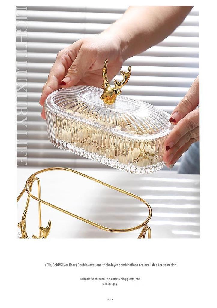 Elegant Multi-Layer Fruit and Snack Tray for Living Room