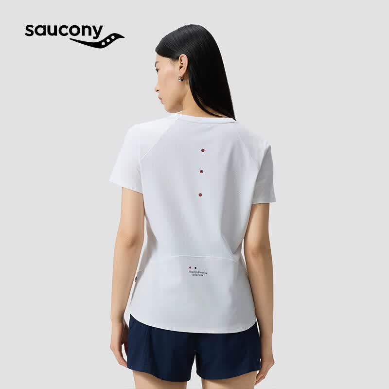 SAUCONY Women's Crew Neck Short Sleeve Sports Knit Top