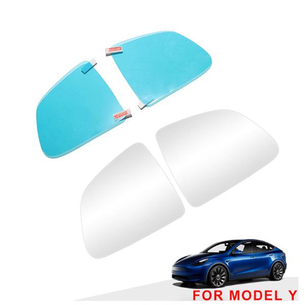 Set of 4 Wide-Angle Anti-Glare Rearview Mirrors for Tesla Model 3 & Y