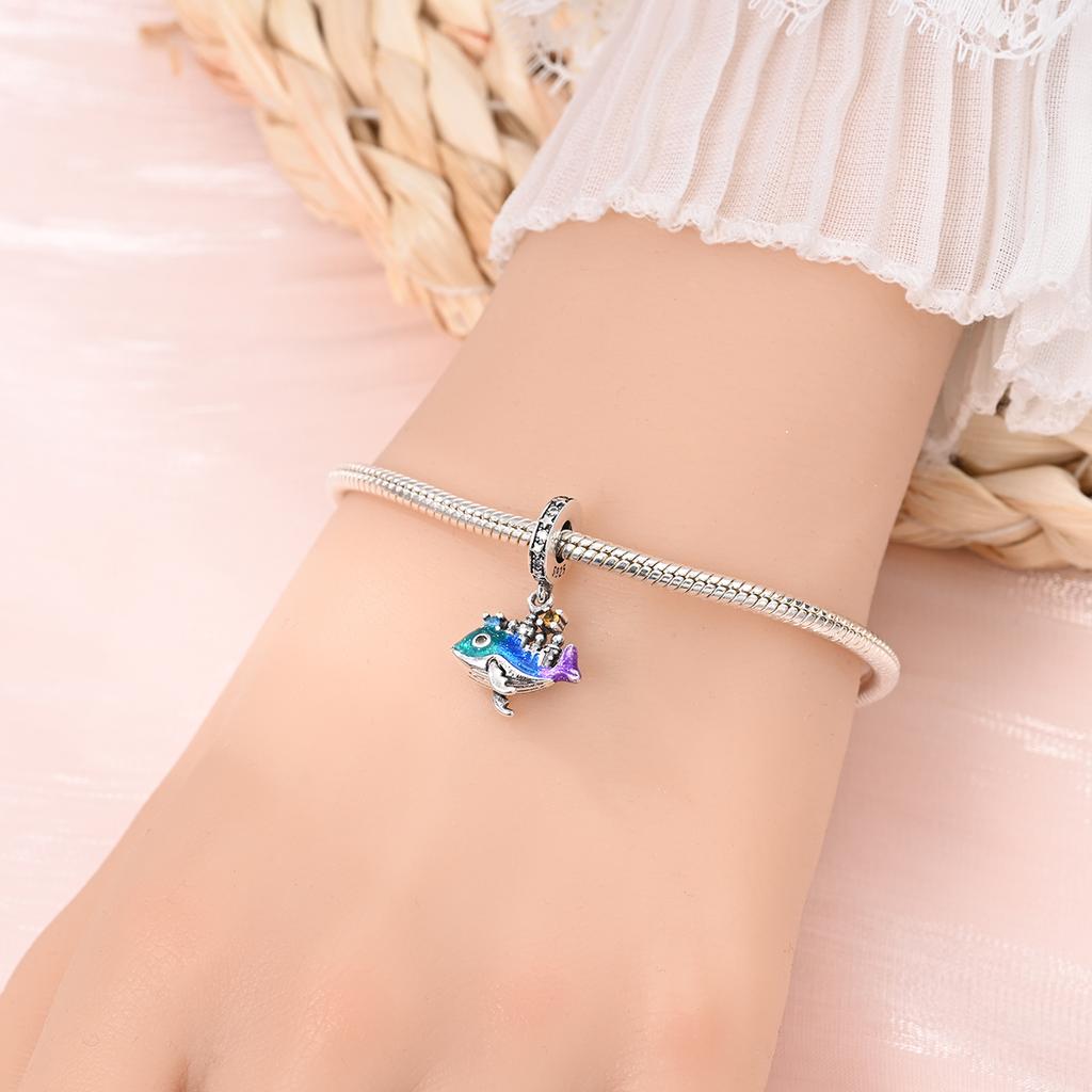 Zircon Jewelry Luminous Whale Shark Pendant For Original Necklace Bracelet Diy