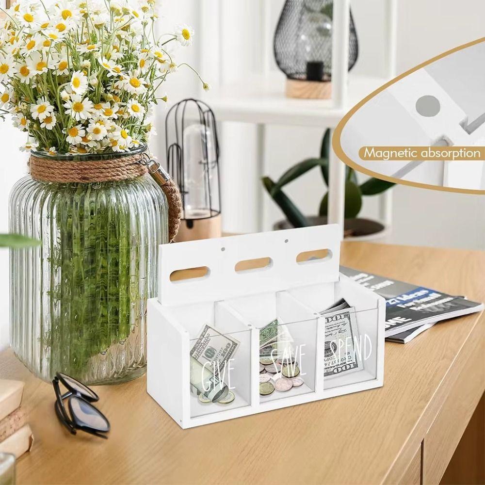 Wall-Mount Design Coin Piggy Bank Clearly Visualized Money Container Durable Saving Money Jar Home
