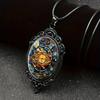 Sonne Mond Stil Gotische Glas Anhänger Halskette Vintage Charme Halskette Schmuck Zubehör