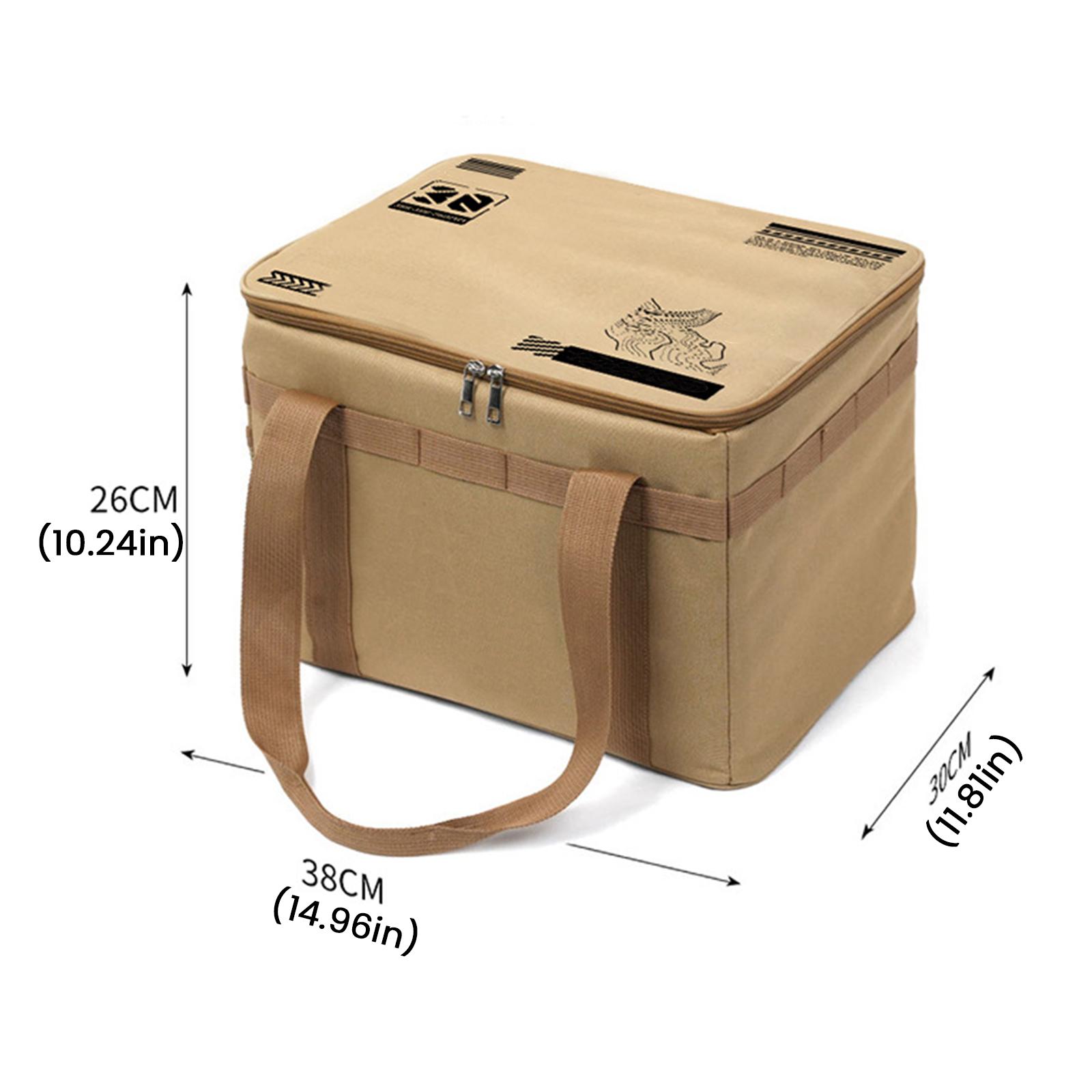 

30/42L Camping Cooler Bag Tableware Handbag Field Divider Insulation Foldable Storage Box Outdoor Picnic Travel Organizer Boxes