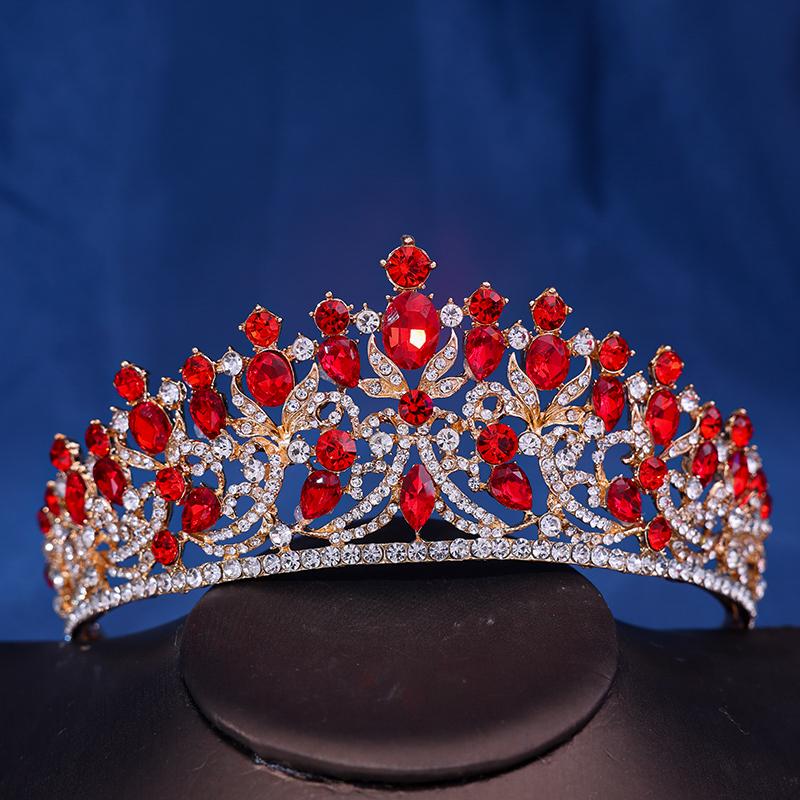 

Винтажная свадебная корона принцессы в стиле барокко, головной убор с кристаллами, тиара для женщин, свадебное платье с короной, аксессуары, ювелирные изделия