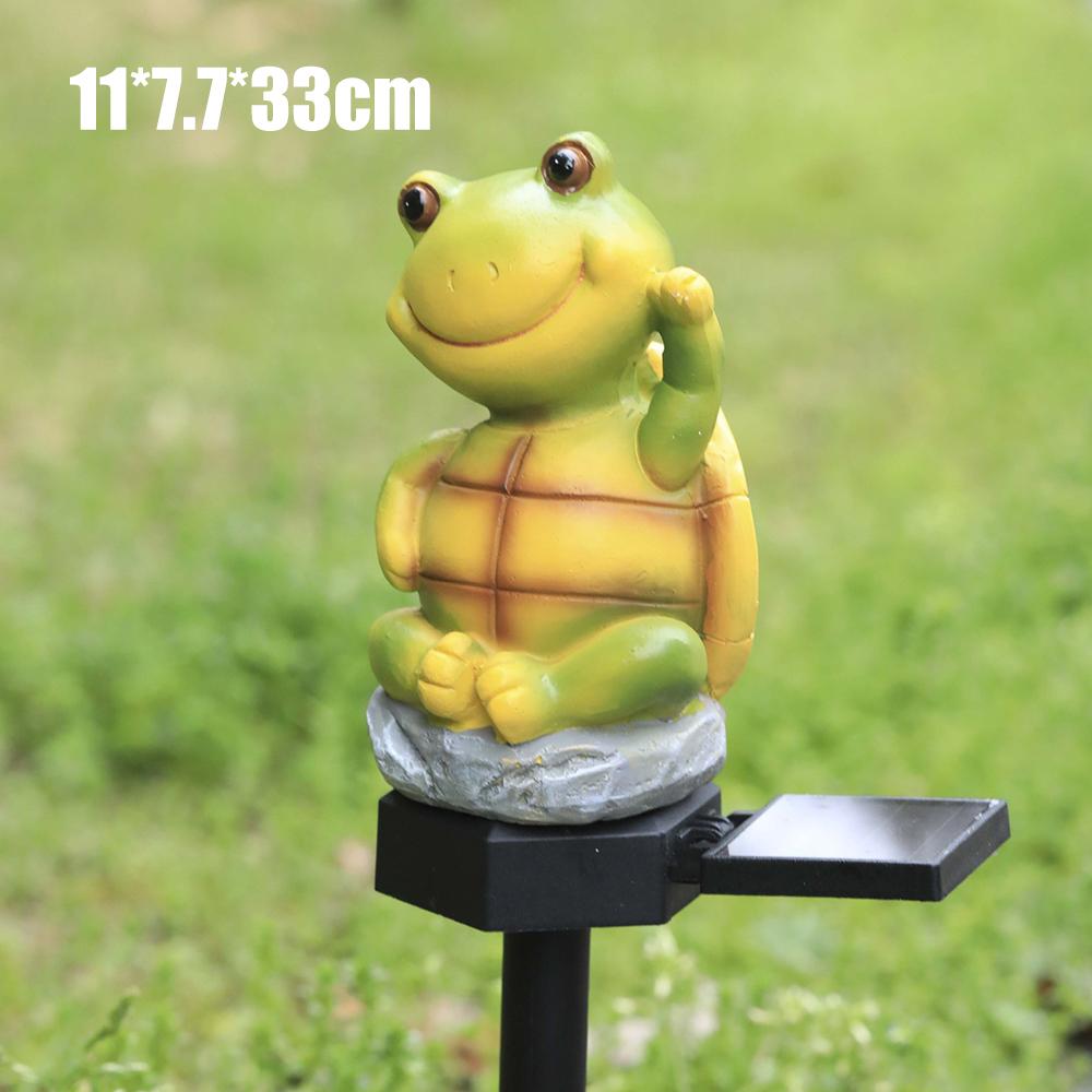 Garden Solar Lamp with Stake Turtle Owl Squirrel Bird Shaped Outdoor Pathway Light Flower Bed Decoration Waterproof Solar Light