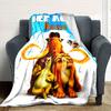 Ice Age Manny Sid Diego Scrat Snow Mountain Cartoon Print Blanket Personalized Name Soft Lightweight Versatile Suitable For Sofa Bed Picnic Office Car