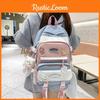 Fashionable Blocked Color Letter Print Student Casual Backpack For School