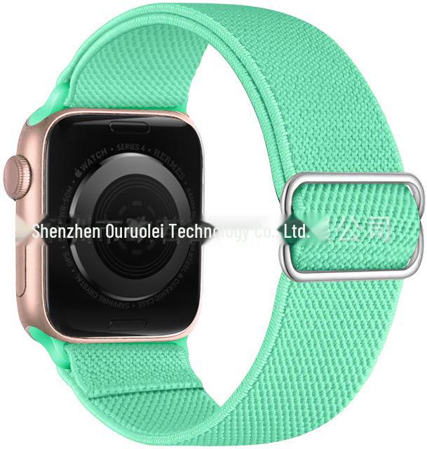 Adjustable Elastic Nylon Band with Sliding Buckle for Apple Watch iWatch7