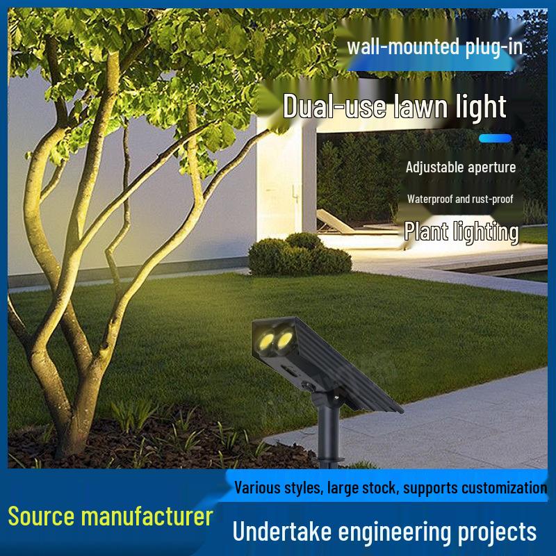 High Brightness Waterproof LED Solar Spotlights for Outdoor Lawn and Courtyard Lighting