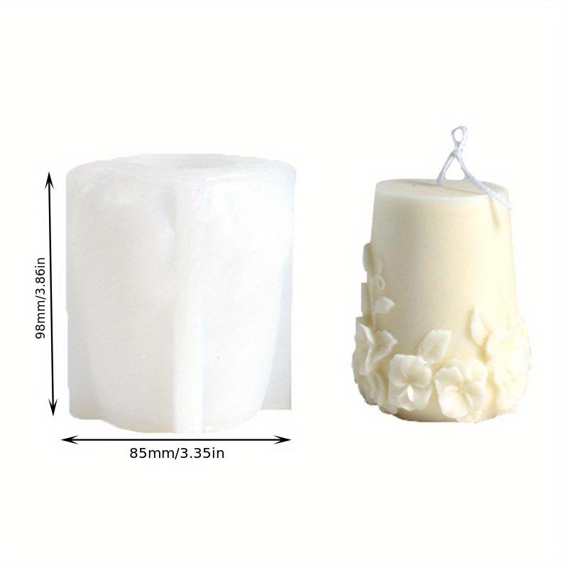 

Rattan Flower Candle Silicone Mould Rose Pillar Resin Making Tools Relief Ceramics Gypsum Mold Plant Column Home Art Decor Gifts
