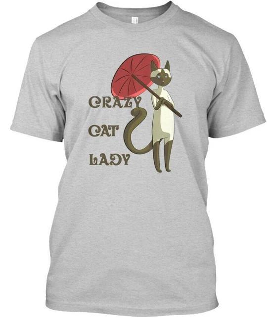 Crazy Cat Lady Is Here Funny - T-Shirt Made in the USA Size S to 5XL S