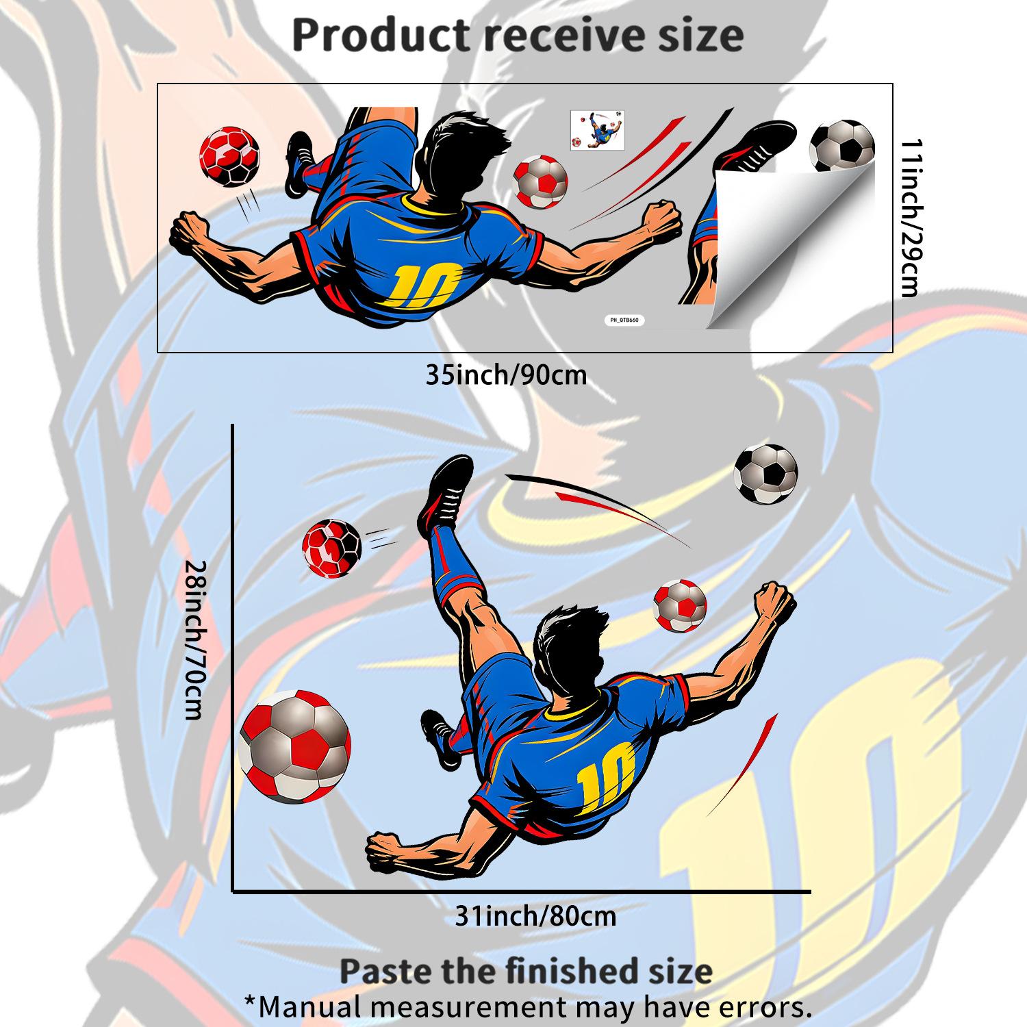 

Creative 10 Football Player Living Room Bedroom Wall Decoration Stickers