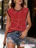 2026 Summer New Arrivals: European American Women's Round Neck Chunky Knit Sweater Vest