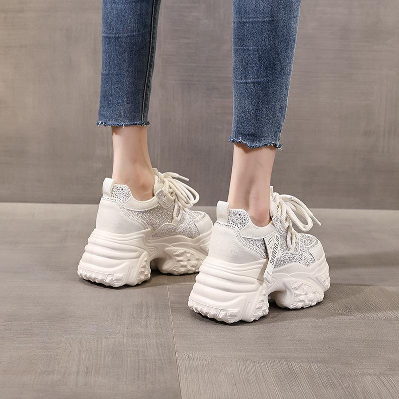 6166236 thick-soled inner height-increasing sports and leisure shoes women's 2026 autumn new muffin fashion dad shoes