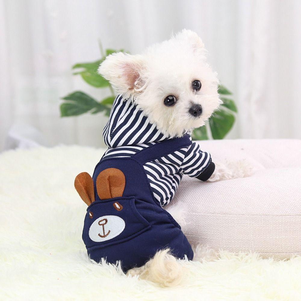 Warm Cat Sweatshirt Thickened Pet Clothes Kawaii Dog Pullover Hoodie  Small Dogs