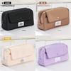 Multilayer Canvas Pencil Case With Large Capacity For Students And Office Use
