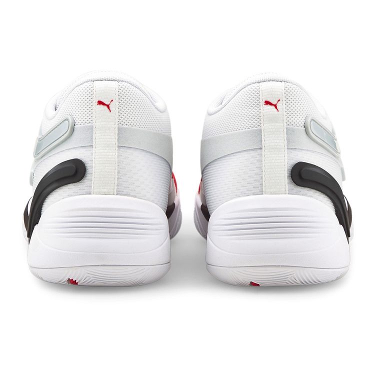 Puma Trc Blaze Court Fashion Comfortable Shock Absorption Non-Slip Wear-Resistant Mid-Top Basketball Shoes Men Sneaker White Red 376582-15