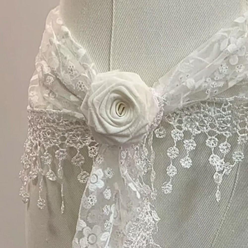 Solid Color Lace Scarf Hollow-out Triangle Scarf French Tassel Shawls  Spring Summer