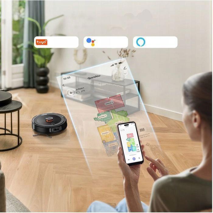 Aspirateur robot - TEENDOW - D10S MAX - 5000 Pa - 3200 mAh - Autonomie 60-180 min