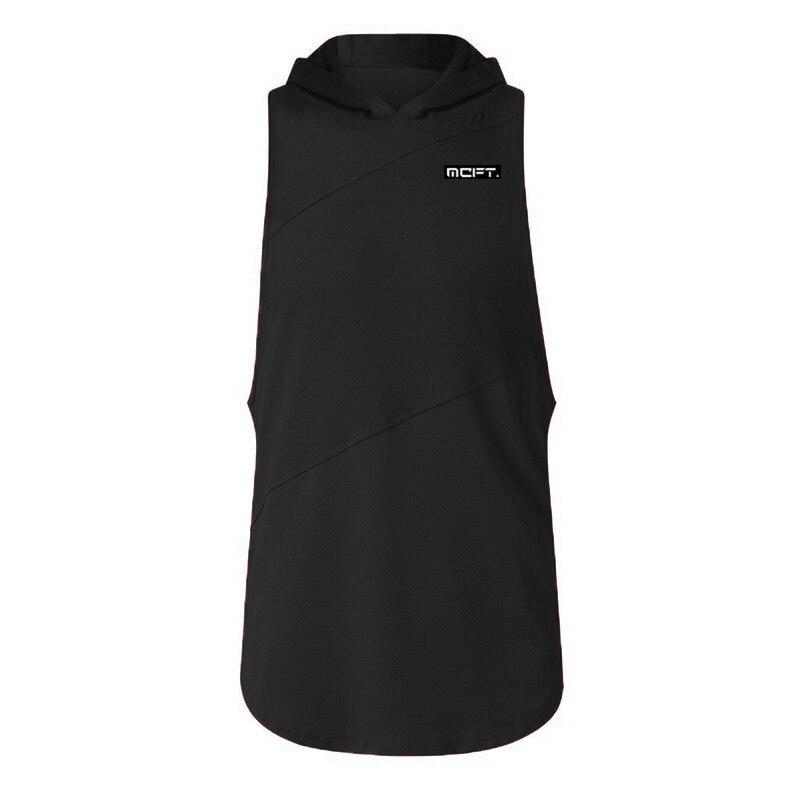 Muscleguys Summer Patchwork Men's Hooded Bottomed Shirt Sleeveless Loose Oversized Tank Tops Bodybuilding Casual Clothes