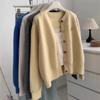Gentle Wind Simple Age-reducing Embroidered Knitted Cardigan Women's Small Long-sleeved Basic Single-breasted Sweater Cardigan