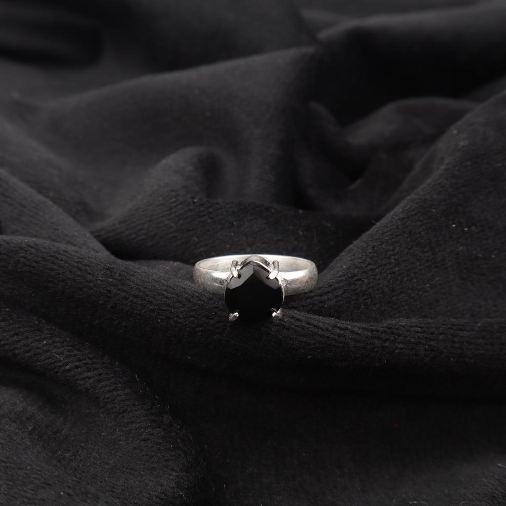 Natural Black Onyx Gemstone 925 Sterling Silver Jewelry Handmade Partywear Ring RR-43-15