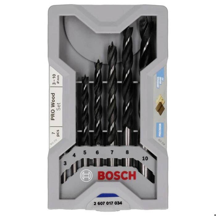 Forets cylindriques - bosch - 2607017034 - 7 pièces - acier - diamètre 3 à 10 mm