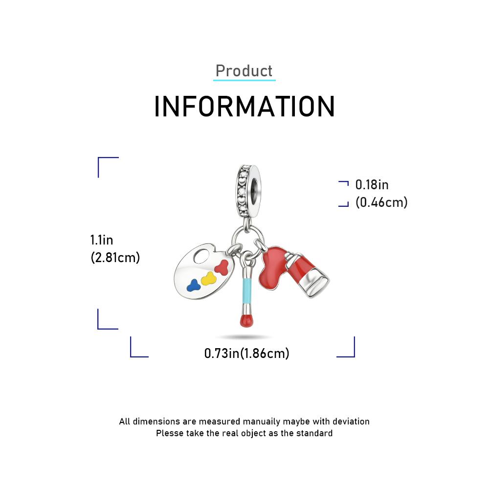 Copper Back To School Season Backpack Laptop Earbuds Pendant Fit Original Charms Bracelets Women Diy Jewelry Gift