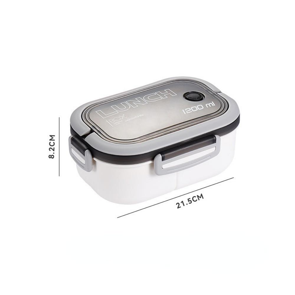 1 Stück Lunchbox 1200ml 2-stöckige Bento-Lunchbox mit Löffel und Gabel, Kinder Hochkapazitäts-Lebensmittelbehälter Tragbar für Büro, Camping