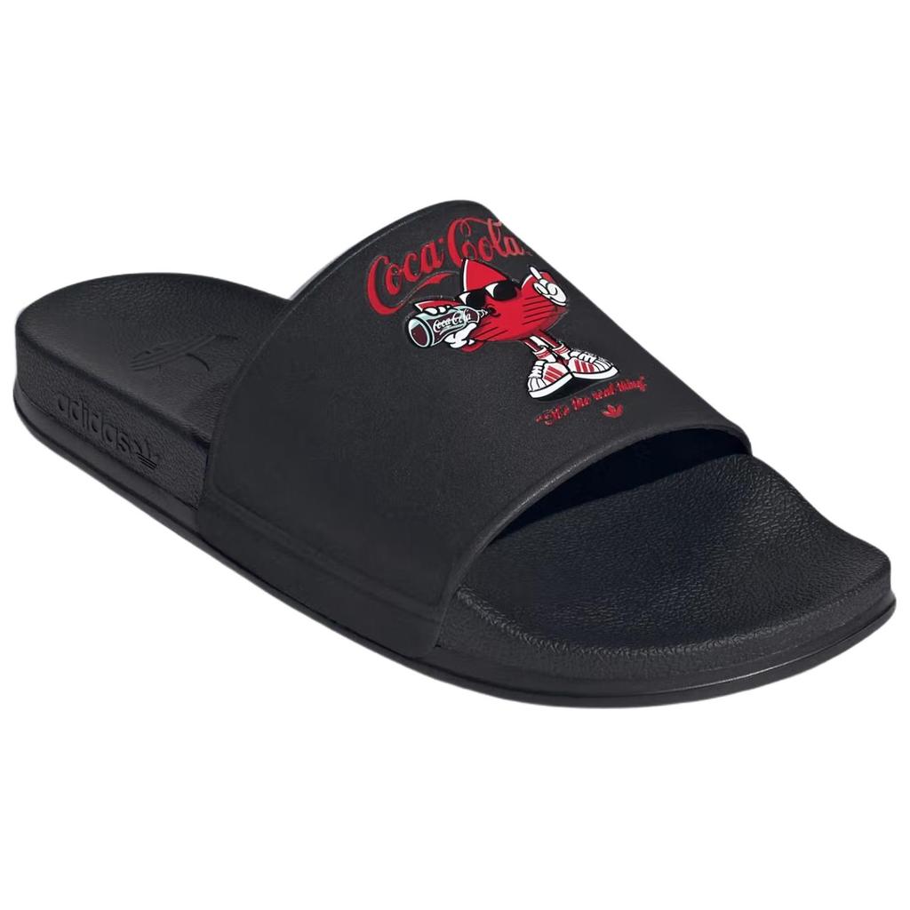 Adidas Originals × Coca-Cola Adilette Comfortable Slide Sandals Unisex Footwear Black Red KH6902