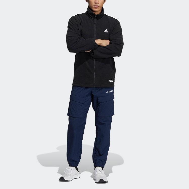 Adidas Three-In-One Long Sleeve Jacket With Zipper And Stand-Up Collar Unisex Outerwear Black H23107