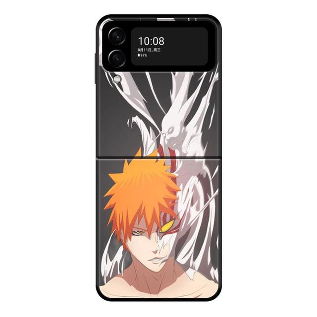 Japanische Comics Bleach Kurosaki Ichigo Hülle für Samsung Galaxy Z Flip 4 Z Flip3 5g Hülle für Galaxy Z Flip Pc Hard Phone Shell