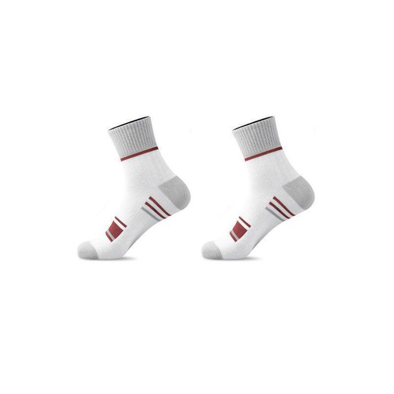 Zhuji Men's Deodorant Sweat-Absorbent High-Elastic Sports Socks - Trendy, Anti-Pilling, All-Season Mid-Tube Design.