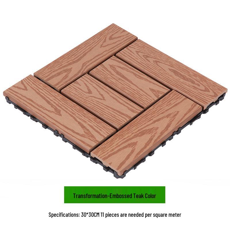 Waterproof WPC Balcony & Garden Flooring - Easy Snap-On, Anti-Corrosion, Ideal for Outdoors & Indoors.