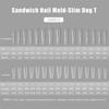 240PCS Sandwich Dual Nail Form Coffin Almond Nail Forms 14Size Reusable Top Bottom Forms Nail Art Extension Top Mold Bottom Mold