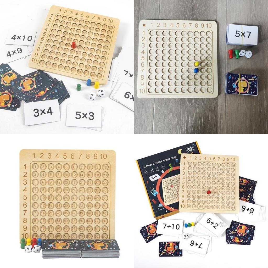 Wooden Multiplication Table Educational Puzzle For Kids Learning Math Skills