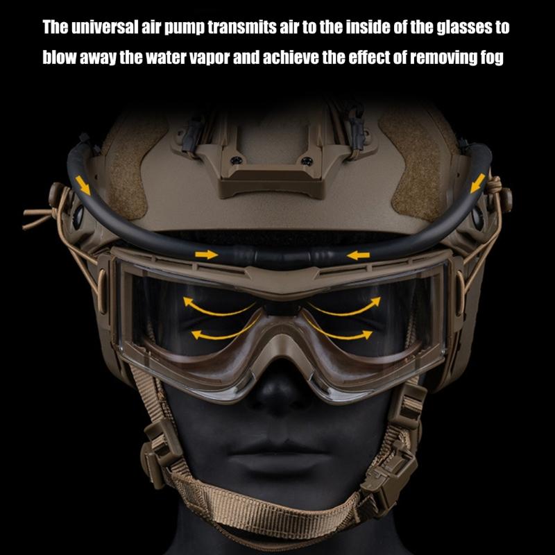 Kompakte Brille Antibeschlag Motorräder Jagd Schießen Airsoft-Brille für Laborgebrauch