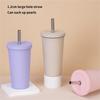 316L Stainless Steel Vacuum Insulated Tumblers With Leak Proof Straw Lid For Office Outdoor Travel Ergonomic Grip Cup