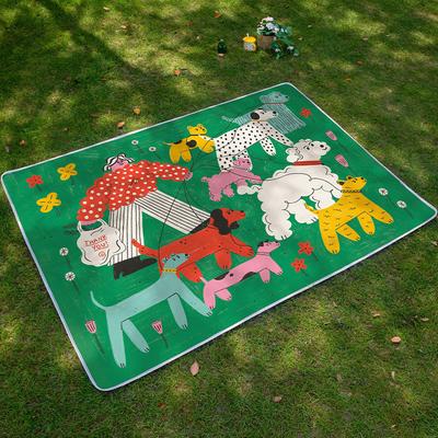 Little Adventurer Picnic Mat Moisture-proof Mat Picnic Cartoon Outing Puppy Spring Outing Portable Waterproof Insulated Lawn Mat
